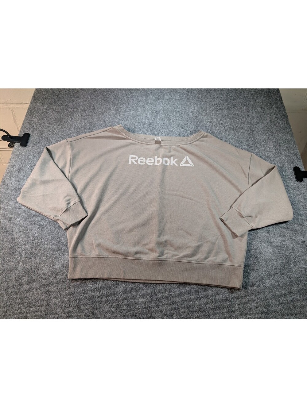 Reebok Women's Beige Oversized Pullover Sweatshirt XXXL - Picture 1 of 8